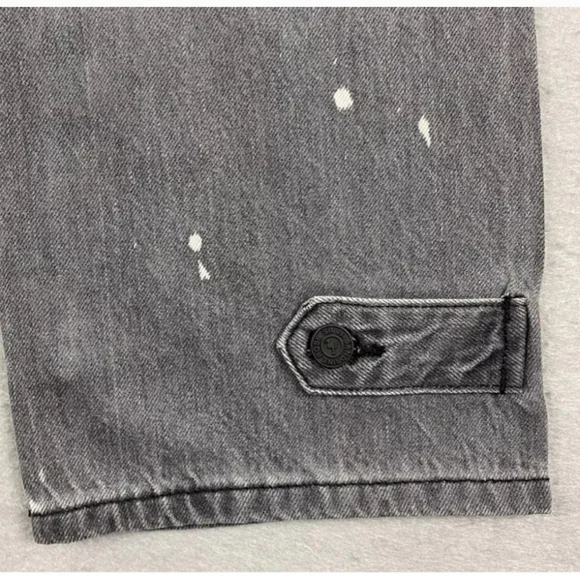 NWT Free People x Sandrine Rose Wide Straight Leg Jeans Button fly Buckle Back - Picture 4 of 5